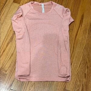 Lululemon Athletica swiftly coral Long Sleeve Top